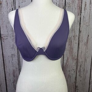 Victoria’s Secret Purple Unlined Demi Bra 32DD Adjustable Straps‎ Underwire
